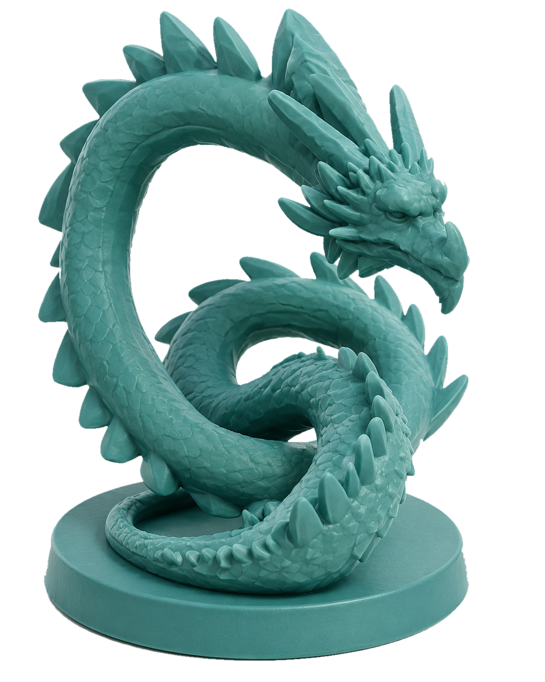 Coiled dragon print