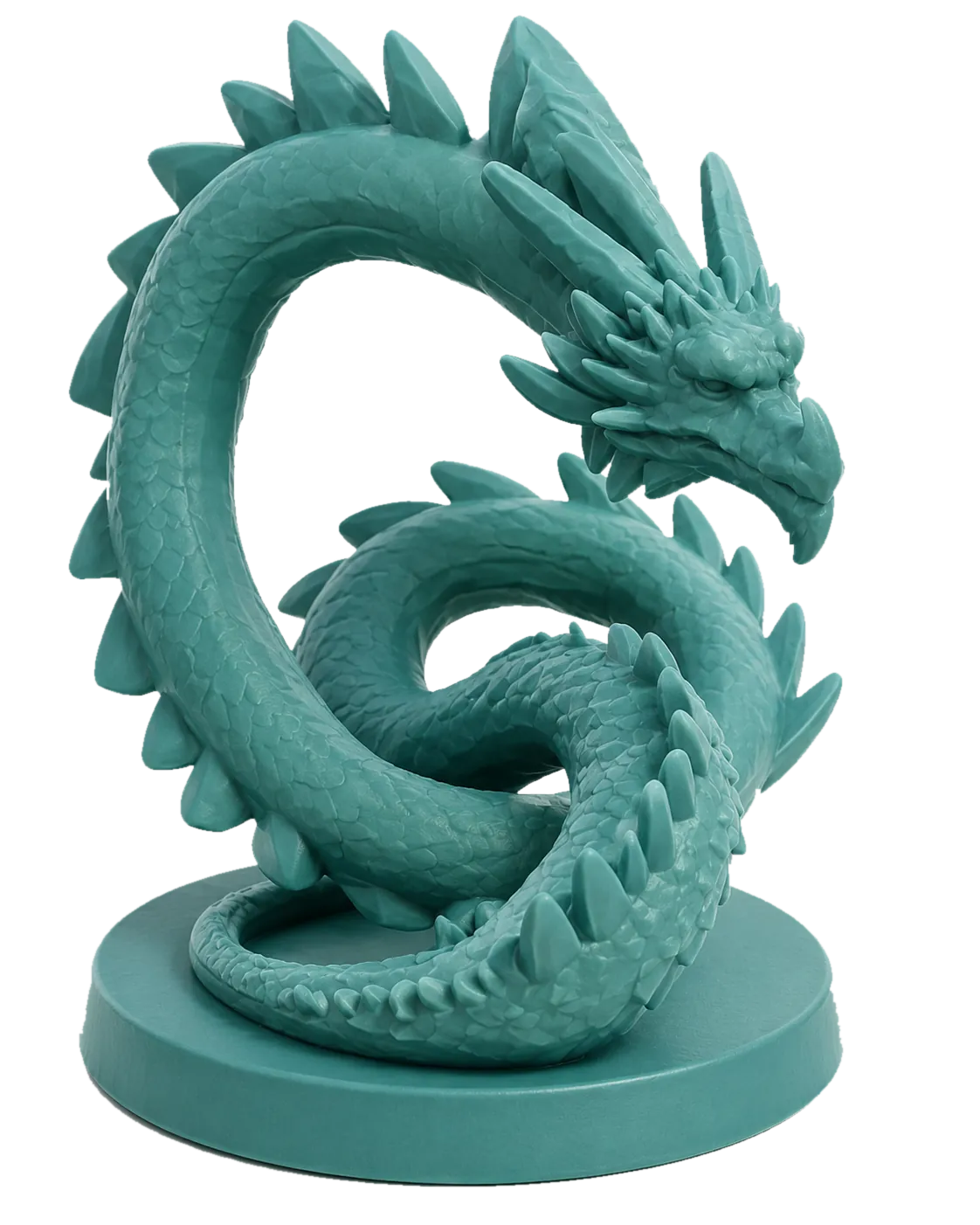 Coiled dragon print