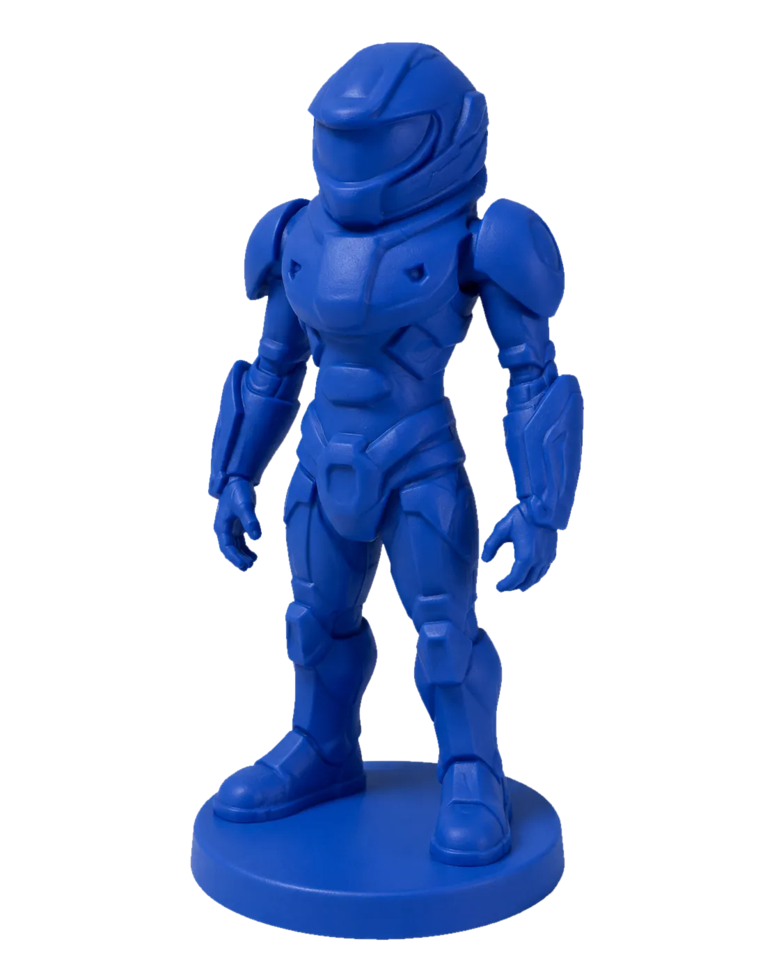 Blue armor figure print
