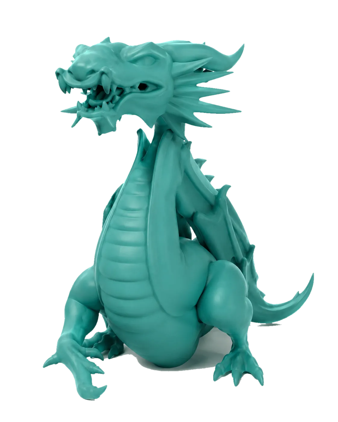 Teal dragon figure
