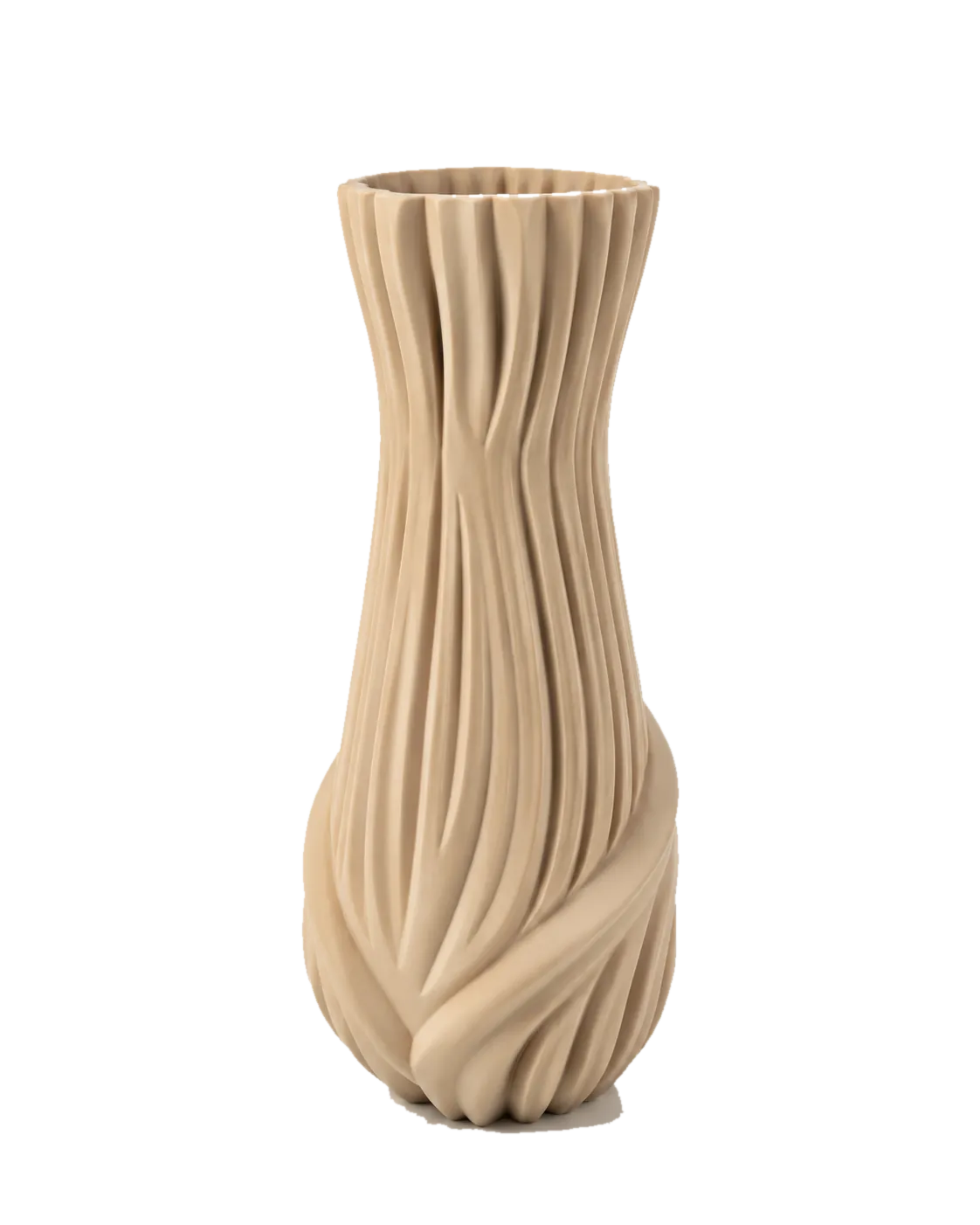 Beige wave vase